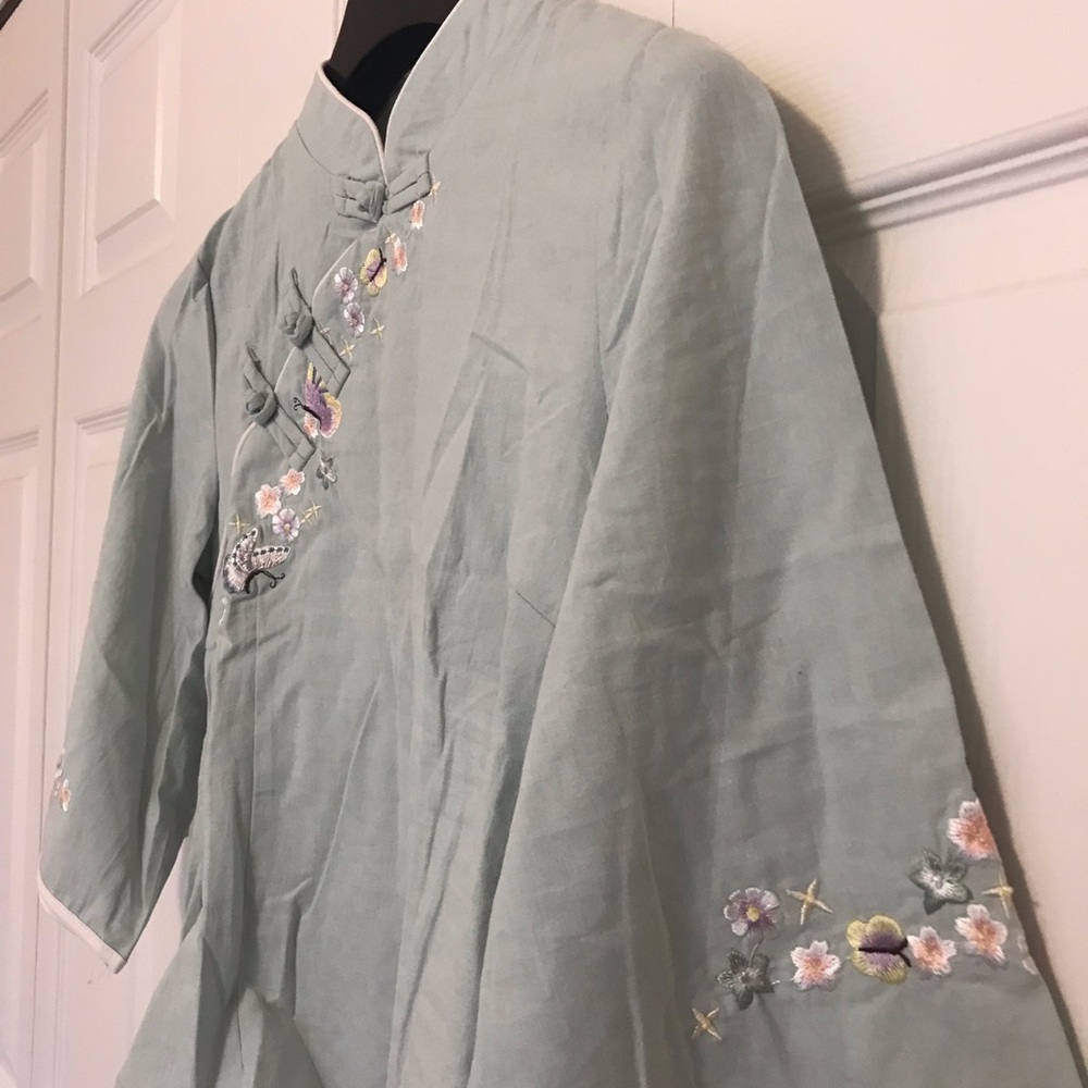 Chinese frog button blouse